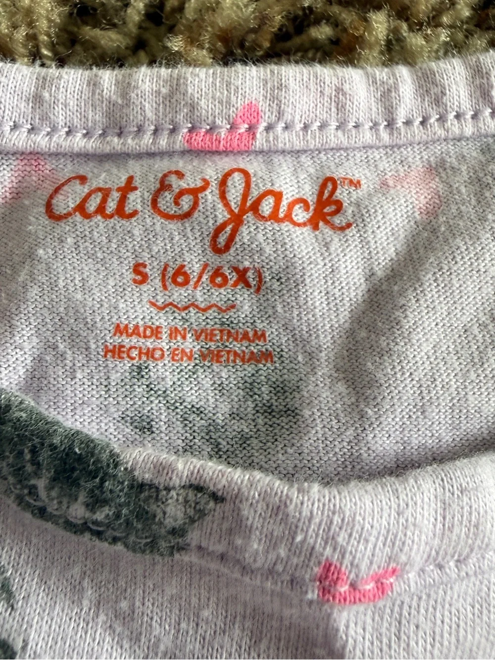 Cat & Jack Girls' lavender Kitty Print Dress - Pink Accents - Picture 4 of 4